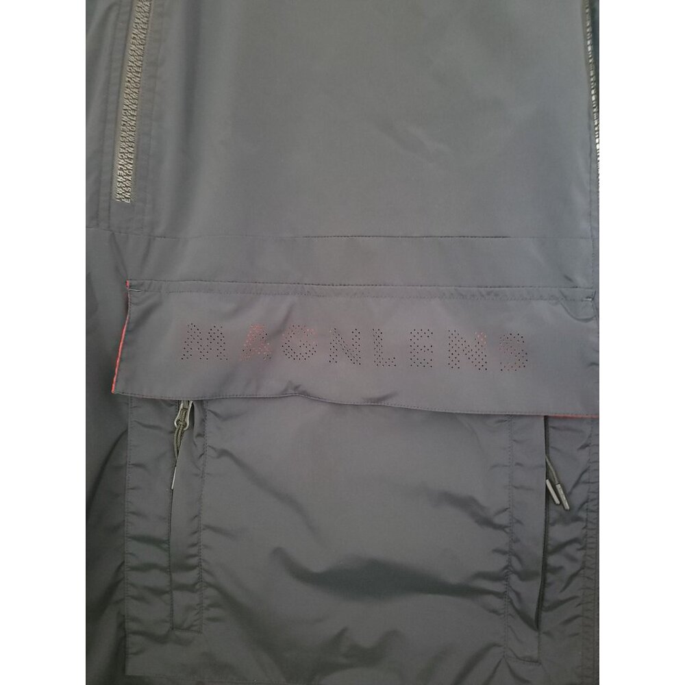 Magnlens Waterproof Hooded Jacket Navy Blue Windbreaker Removable Sleeves Mens S - Picture 5 of 12